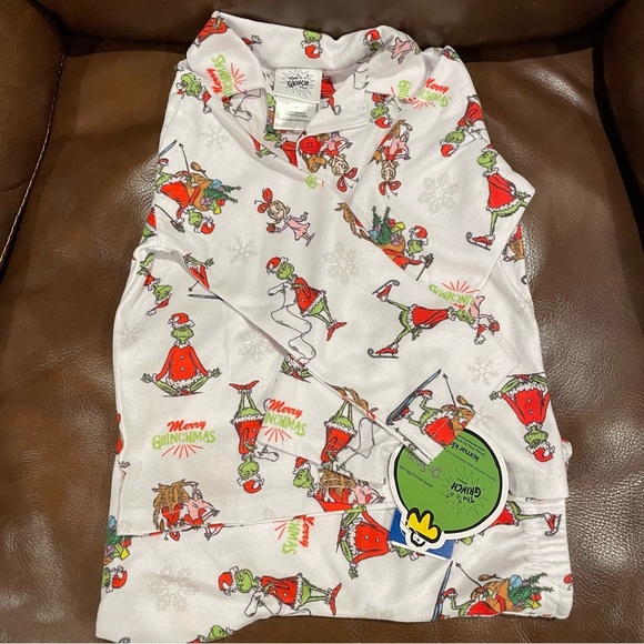 Dr. Seuss How The Grinch Stole Christmas Flannel Pajama Set Size 4 BRAND NEW! - Picture 5 of 5